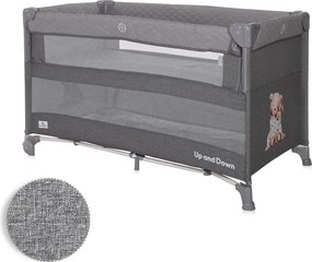 BABY COT UP AND DOWN WITH FOLDABLE SIDE COOL GREY