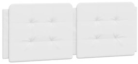 Πλαίσιο Κρεβατιού με LED Λευκό 140x200 εκ. Συνθετικό Δέρμα - Λευκό