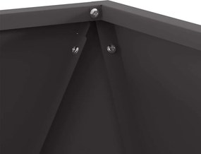 vidaXL Γλάστρα Μαύρο 50 x 50 x 50 cm Ατσάλι