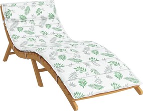 vidaXL Μαξιλάρι Ξαπλώστρας Ήλιου Λευκό και πράσινο 178 x 60 x 4 cm