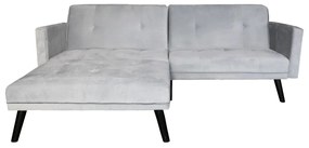 Καναπές Κρεβάτι Γωνιακός ArteLibre BO Γκρι Ανοιχτό 210x156x83cm