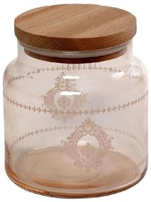 Βάζο Αποθήκευσης Με Καπάκι Helen RAB604 635ml Φ10x11cm Somon Espiel Wood, Glass