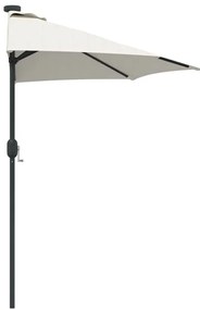 vidaXL Ομπρέλα Κήπου Άμμος 294 x 150 x 223 εκ ύφασμα