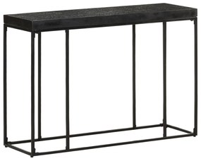 vidaXL Τραπέζι Κονσόλα Μαύρο 110x35x76 εκ. Μασίφ Ξύλο Ακακίας &amp; Μάνγκο