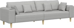 vidaXL Καναπές Σκίουρος Γκρί 250 x 77 x 76 εκ. ύφασμα