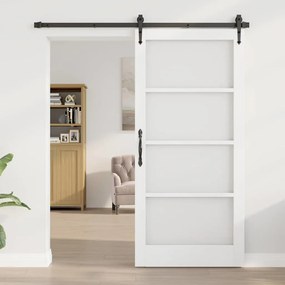 vidaXL Εσωτερική Πόρτα με Γυαλί Λευκό 93 x 202 cm