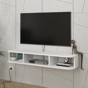 Έπιπλο τηλεόρασης επιτοίχιο Bask Megapap με LED χρώμα λευκό 120x29,6x19,2εκ. - GP042-0307,1