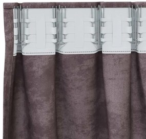vidaXL κουρτίνες βελούδου , 2 τεμ, με eyelets, καφέ, 260 x 140 εκ
