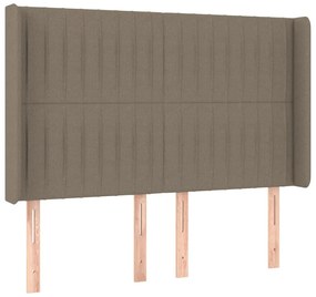 vidaXL Κεφαλάρι με Πτερύγια Taupe 147x16x118/128 εκ. Υφασμάτινο