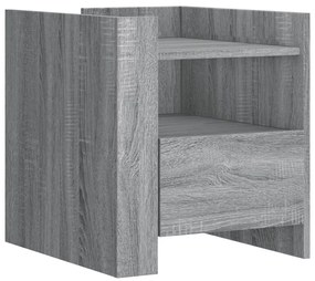 vidaXL Κομοδίνο Sonoma Γκρι 45x50x50 εκ. από Επεξεργασμένο Ξύλο