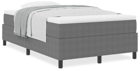 vidaXL Κρεβάτι Box Spring με Στρώμα σε Ανοιχτό Γκρι - 120 x 200 εκ βελουτέ ύφασμα