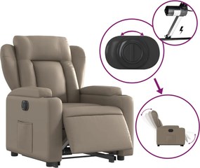 vidaXL Πολυθρόνα Ηλεκ.Ανακλινόμενη με Ανύψωση Συνθ. Δέρμα