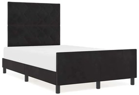 vidaXL Σκελετός Κρεβατιού με κεφαλάρι Μαύρο 120 x 190 cm Βελούδο