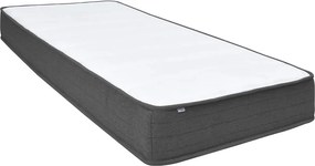 vidaXL Κρεβάτι Boxspring Σκούρο Γκρι 200 x 200 εκ. Υφασμάτινο