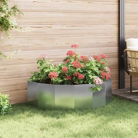 vidaXL Γλάστρα Ασημί 120 x 60 x 35 cm Επικαλυμμένος Χάλυβας