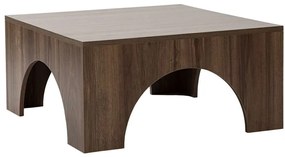 Τραπέζι Σαλονιού Collesium 552NOS2413 80x80x37cm Walnut