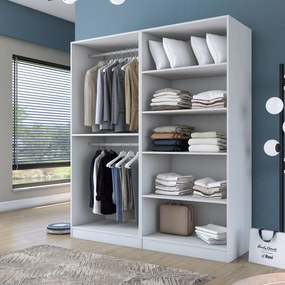 Ντουλάπα Λευκό BRIDRI 180x57.5x210