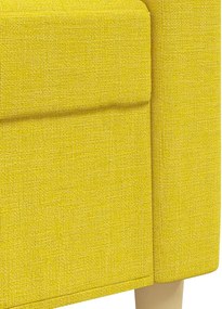 vidaXL Σετ Σαλονιού 2 Τεμαχίων Αν. Κίτρινο Υφασμάτινο