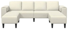 vidaXL Καναπές σαλονιού 3 pcs Κρεμ