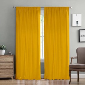 Κουρτίνα Με Τρέσα Samos C92073 Mustard 150x275 - Lino Home