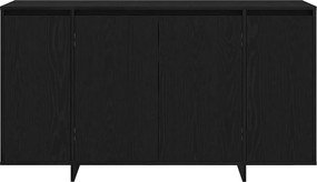 vidaXL Πλαϊνό γραφείο Μαύρη Οξυά 135 x 41 x 75 εκ Επεξεργασμένο ξύλο