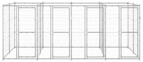 vidaXL Κλουβί Σκύλου Εξωτερικού Χώρου 9,68 μ² από Γαλβανισμένο Χάλυβα