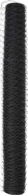 vidaXL Φράχτης Εξαγώνου Γκρι 1 x 10 m PVC
