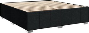 vidaXL Σκελετός Κρεβατιού Χωρίς Στρώμα Μαύρο 200x200 εκ. Υφασμάτινο