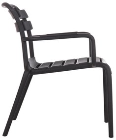 Καρέκλα - Πολυθρόνα KORVER C6333.02 Πολυπροπυλένιο Μαύρο 63,5x65x76Υ εκ. 63.5x65x76 εκ.