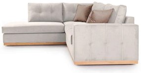 Γωνιακός καναπές δεξιά γωνία Boston pakoworld ύφασμα cream-mocha 280x225x90εκ