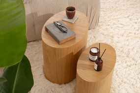 Side Table Set Elipse Set - Oak Oak