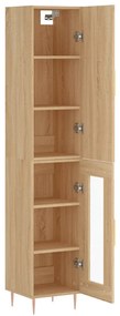 vidaXL Μπουφές Sonoma δρυς 34,5 x 34 x 180 εκ. από Επεξεργασμένο Ξύλο