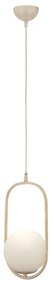Φωτιστικό Κρεμαστό ArteLibre LORN Λευκό Μέταλλο/Γυαλί 17x90cm