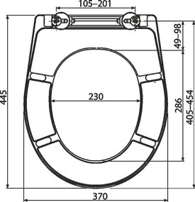 Κάλλυμα WC Duroplast Soft close Alca Plast Simple II