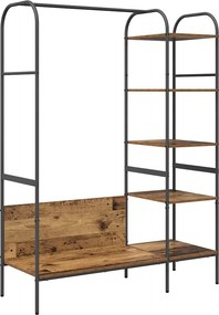 vidaXL Ράφι Ρούχων με ράφι Καφέ 120 x 44 x 160 εκ Επεξεργασμένο ξύλο