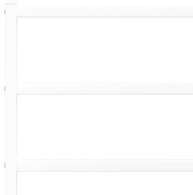 Πλαίσιο Κρεβατιού με Κεφαλάρι Λευκό 193 x 203 εκ. Μεταλλικό - Λευκό