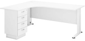 Γραφείο Superior Compact Αριστερή Γωνία ΕΟ995L,2 180x70x75/150x60x75cm White