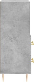 vidaXL Ντουλάπι Γκρι Σκυροδέματος 34,5x34x90 εκ. Επεξεργασμένο Ξύλο