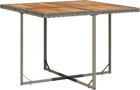 vidaXL Σετ Τραπεζαρίας Κήπου 5 τεμ. Γκρι Συνθ. Ρατάν με Μαξιλάρια