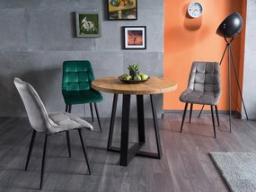 Επενδυμένη καρέκλα ύφασμιμι Chic 50x43x88 μαύρο/πράσινο βελούδο DIOMMI CHICVCZ78