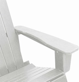 vidaXL Σετ Ξαπλώστρας Κήπου 3 pcs Λευκό HDPE