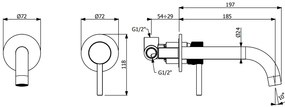 Μπαταρία νιπτήρος Vicario Industrial In-Inox