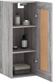 vidaXL Ντουλάπι Τοίχου Γκρι Sonoma 34,5 x 34 x 90 εκ. Επεξεργ. Ξύλο