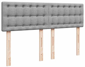 ΚΡΕΒΑΤΙ BOXSPRING ΜΕ ΣΤΡΩΜΑ ΑΝΟΙΧΤΟ ΓΚΡΙ 140X200 ΕΚ. ΥΦΑΣΜΑΤΙΝΟ 3287105