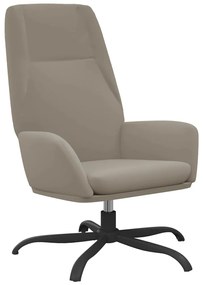 vidaXL Πολυθρόνα Relax Ανοιχτό Γκρι Βελούδινη με Σκαμπό