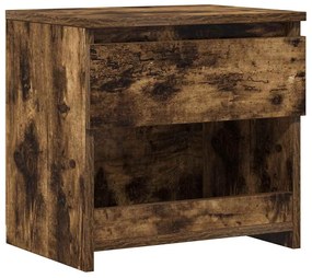 vidaXL Κομοδίνο Καπνιστή Δρυς 40 x 30 x 39 εκ. από Επεξεργασμένο Ξύλο