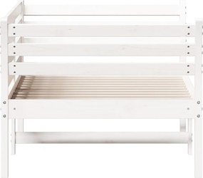 vidaXL Κρεβάτι ημέρας χωρίς στρώμα Λευκό 100x200 cm Στερεό ξύλο πεύκο