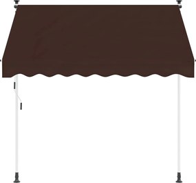vidaXL Χειροκίνητη Ανακλινόμενη Σκίαση Καφέ 350 cm