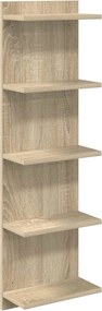 vidaXL Ράφι Τοίχου Sonoma Δρυς 30 x 15 x 100 εκ Επεξεργασμένο Ξύλο