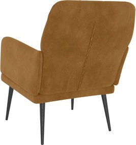 vidaXL Πολυθρόνα Καφέ 62 x 79x 79 εκ. Βελούδινη